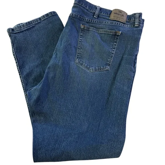 Wrangler Men's Classic Indigo Straight Jeans 52x32 - Picture 2 of 4
